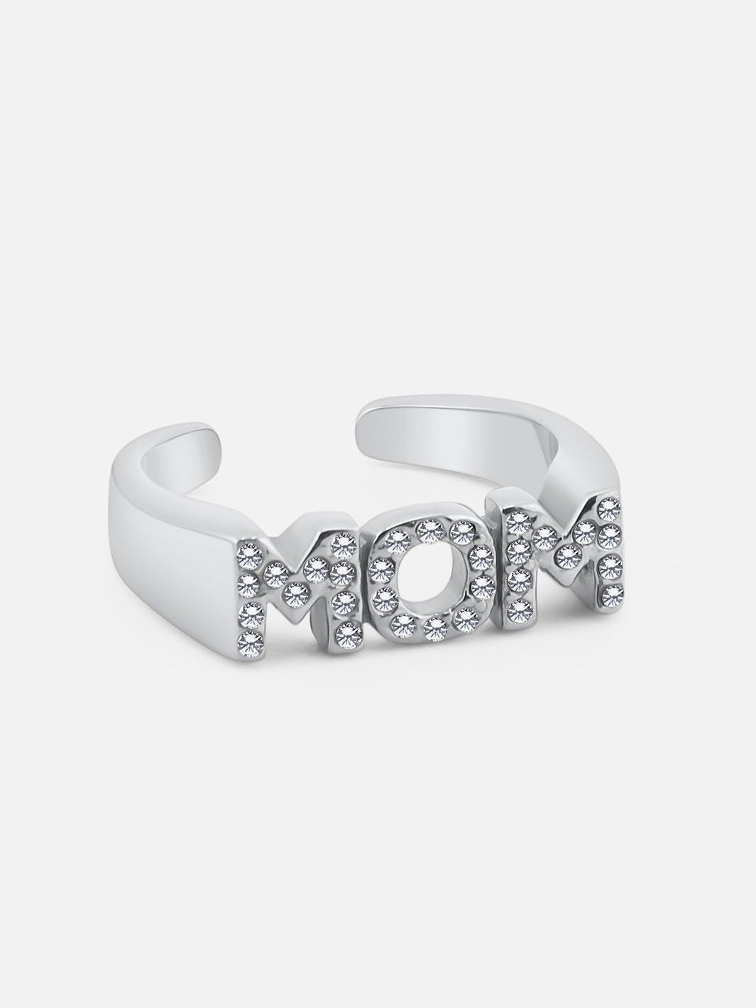 By Cara MOM zirkon justerbar Ring Sølvfarvet - Online-Mode