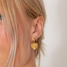 By Cara Sunbeam Heart Hoops 18K Guldbelagt - Online-Mode