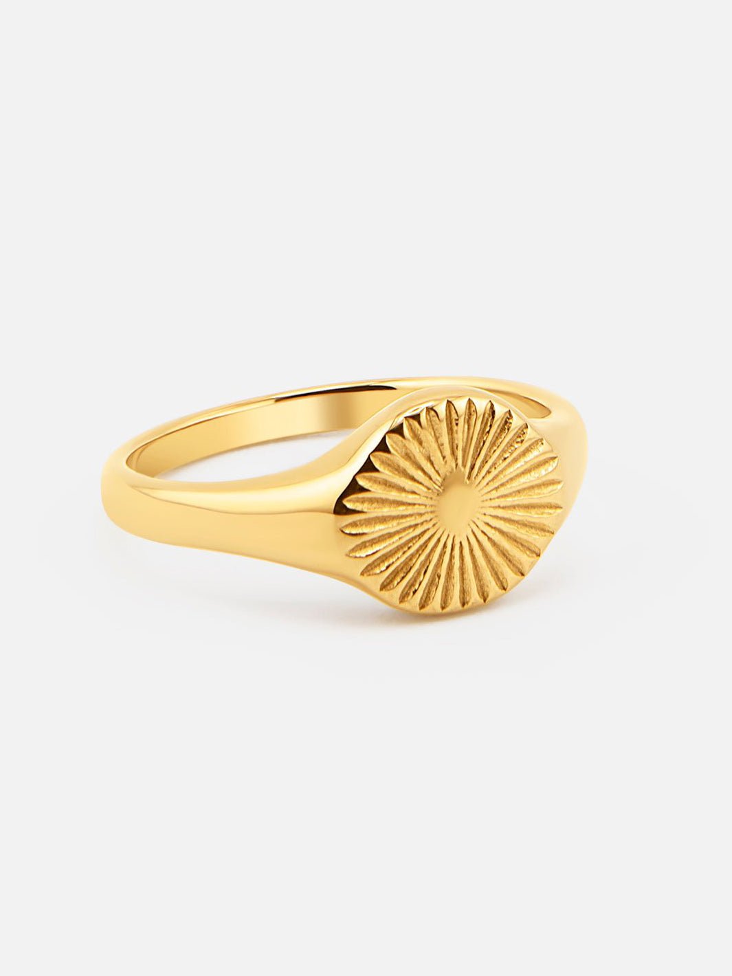 By Cara Sunbeam Rund Ring 18K Guldbelagt - Online-Mode