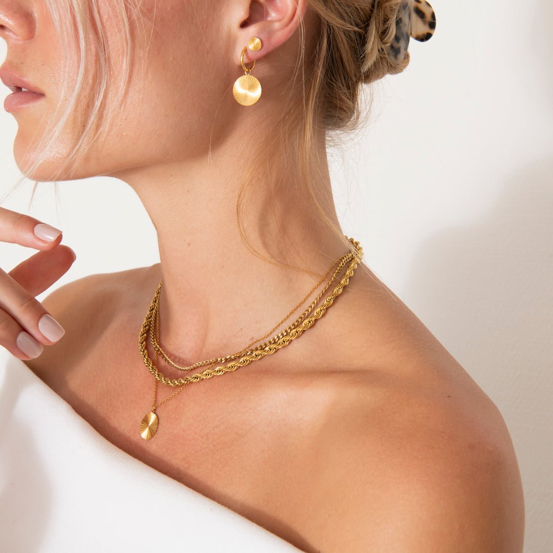 By Cara Sunbeam Studs 18K Guldbelagt - Online-Mode