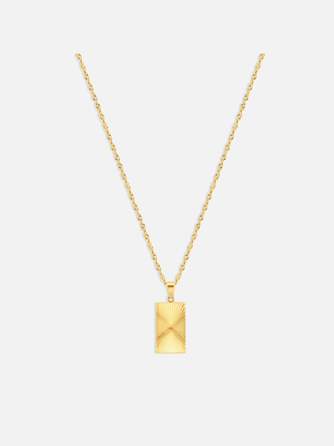 By Cara Sunburst Square Halskæde 18K Guldbelagt - Online-Mode