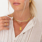 By Cara Sunburst Square Halskæde 18K Guldbelagt - Online-Mode
