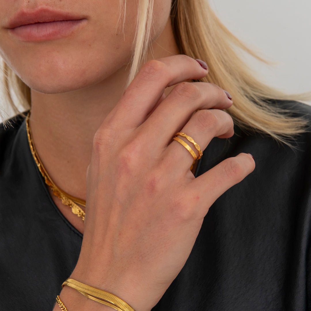 By Cara Sunrise Ring 18K Guldbelagt 2,5 mm - Online-Mode