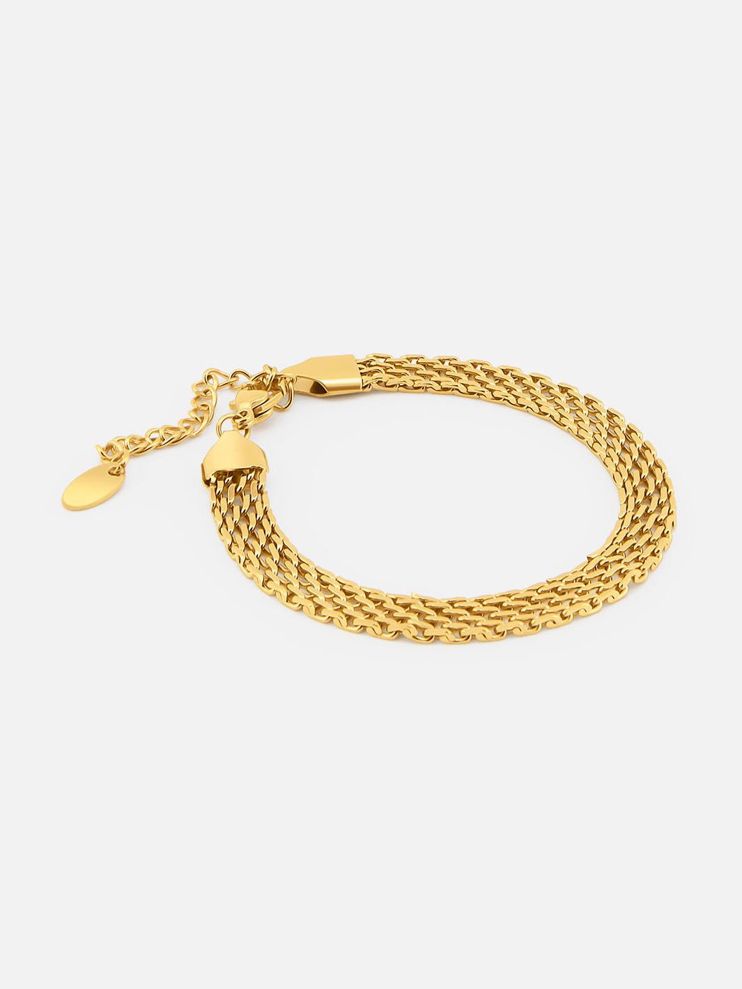 By Cara Wide Mesh Armbånd 18K Guldbelagt 6 mm - Online-Mode