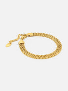By Cara Wide Mesh Armbånd 18K Guldbelagt 6 mm - Online-Mode