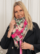 Cacia scarf leo fango/pink - Online - Mode