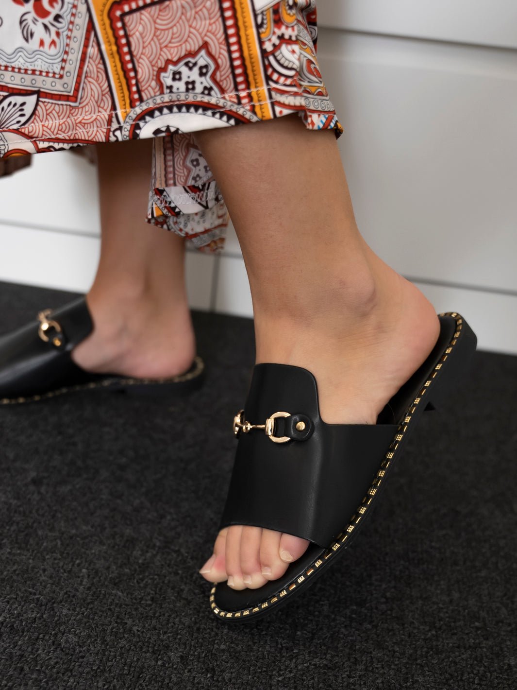 Chloe slipper sandal black - Online - Mode