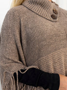 Clara poncho taupe - Online - Mode