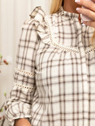 Continue Bodil shirt sand checkered - Online - Mode