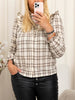 Continue Bodil shirt sand checkered