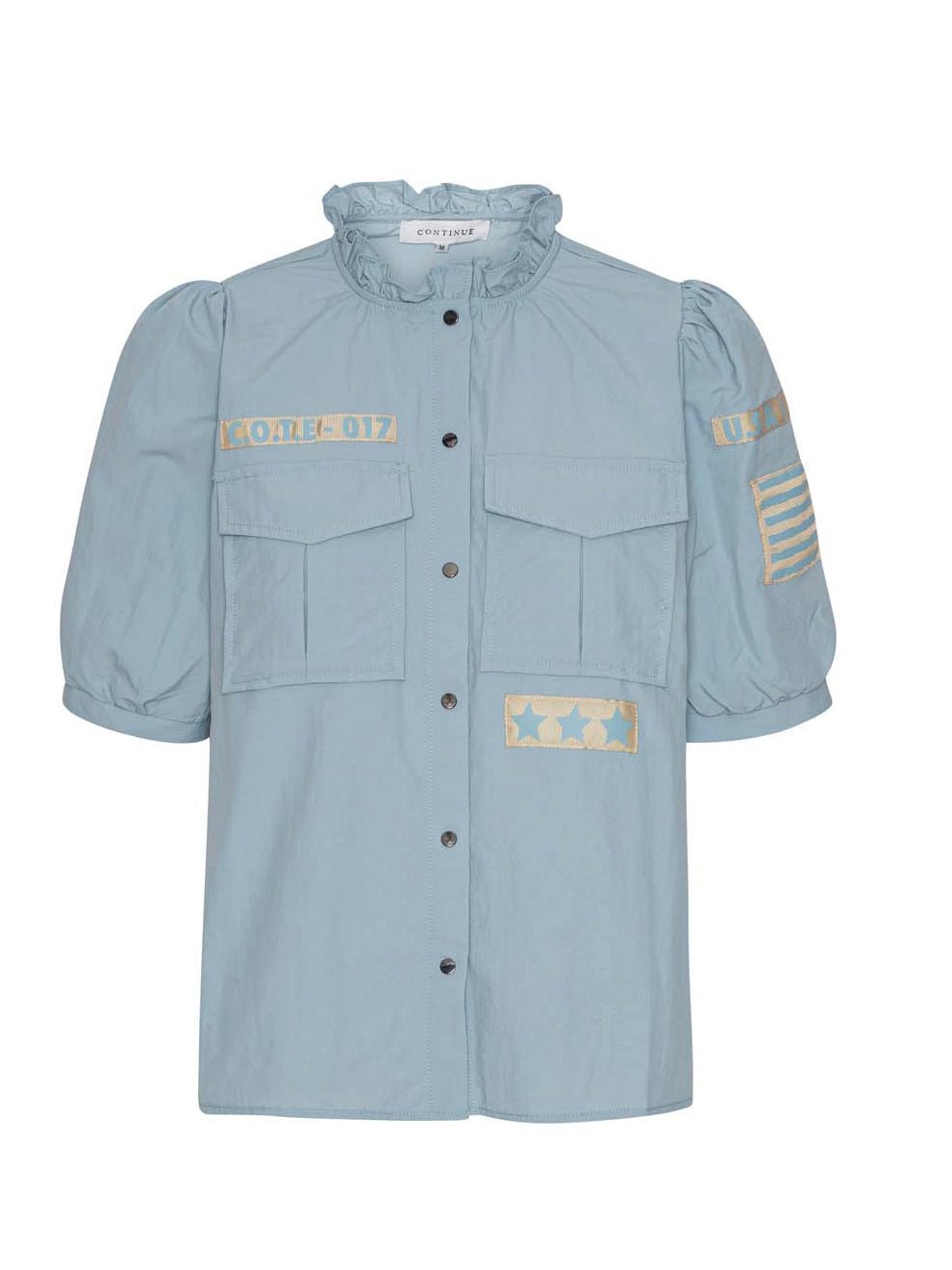 Continue Mili SS shirt dove blue - Online - Mode