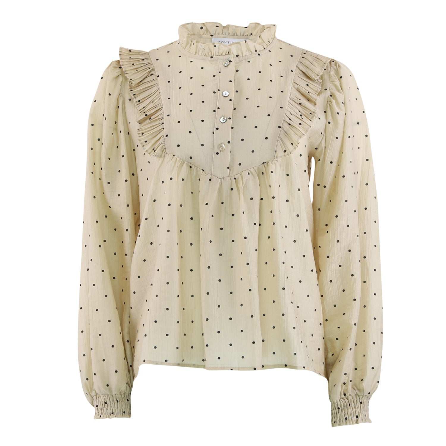 Continue Silke dot shirt sand - Online - Mode