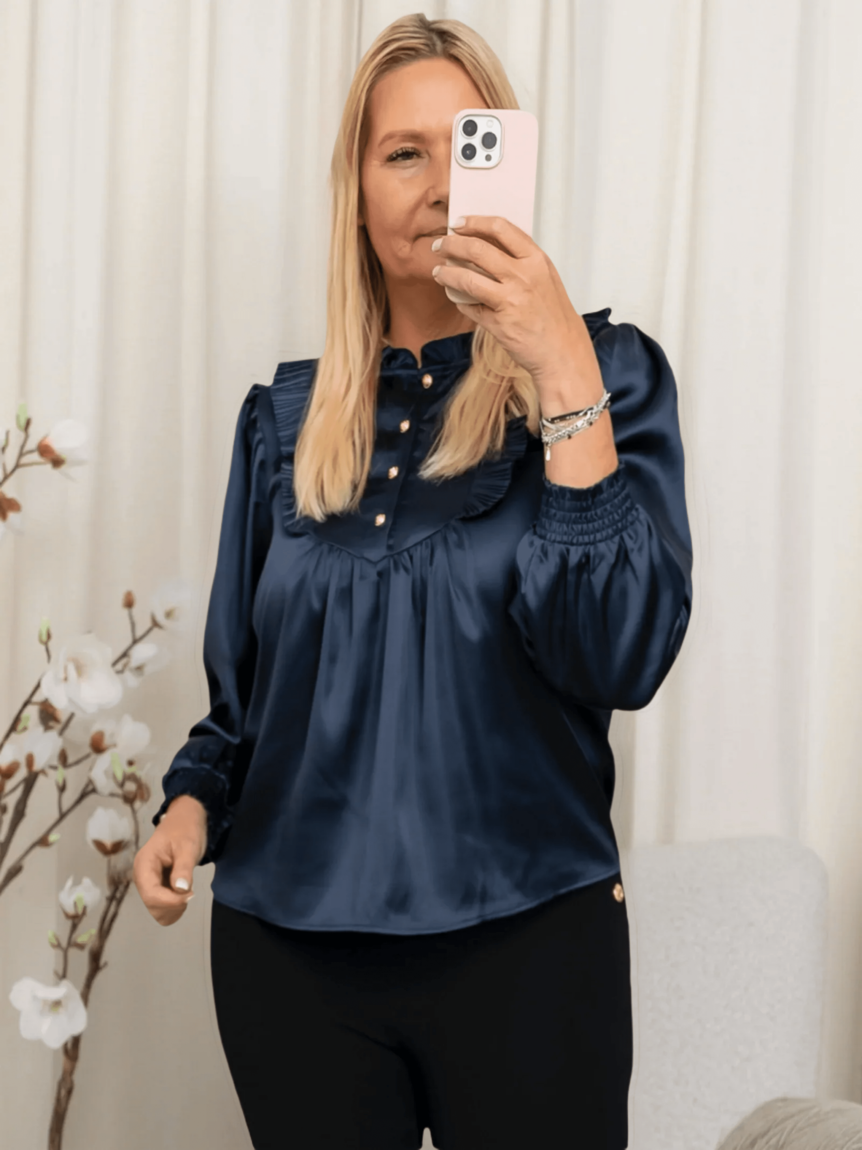 Continue Silke shinny navy blue - Online - Mode