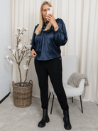 Continue Silke shinny navy blue - Online - Mode