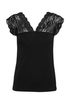 Culture CUpoppy lace top black - Online - Mode