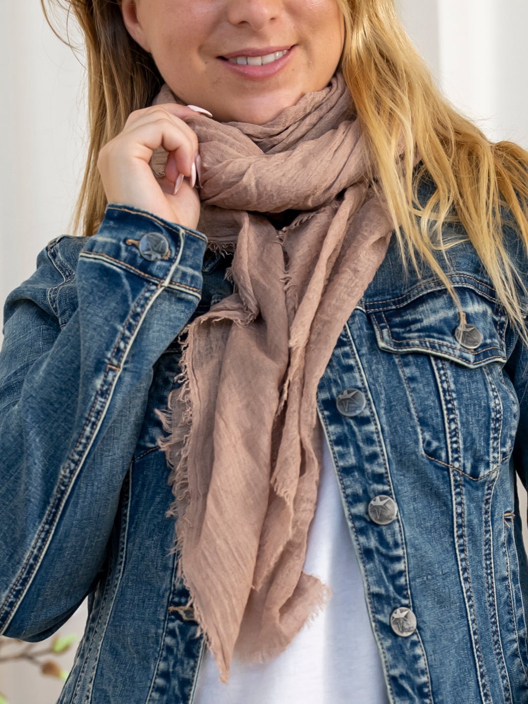 Ellie scarf taupe - Online - Mode