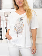 Emily t - shirt feather white - Online - Mode