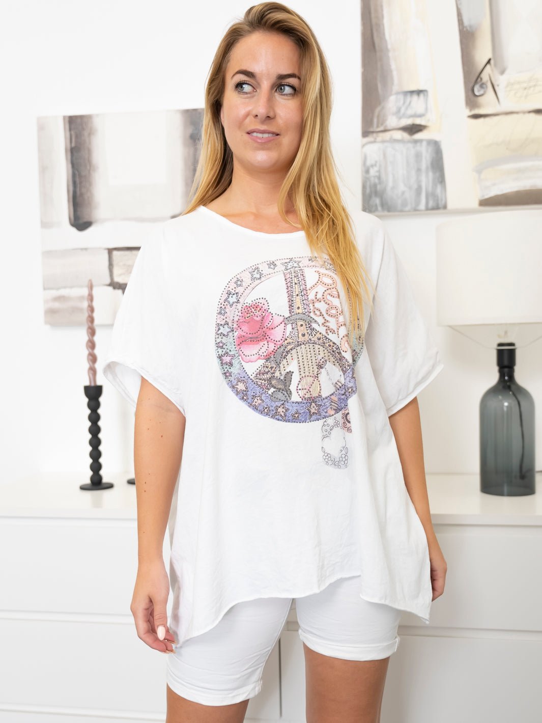 Emily t - shirt peace white - Online - Mode