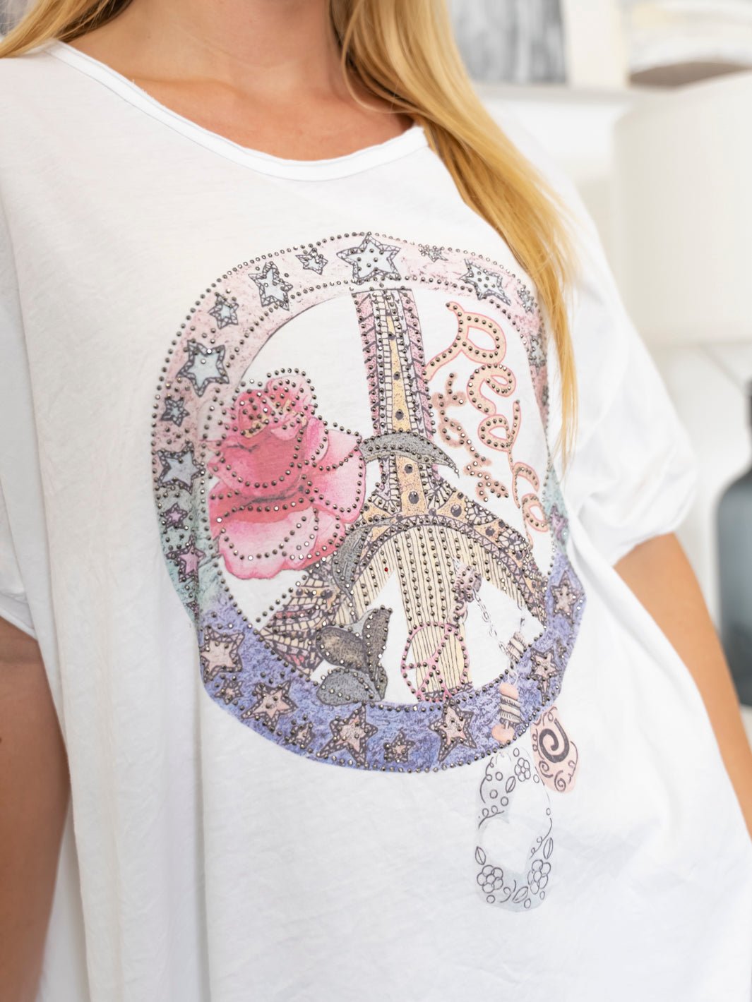 Emily t - shirt peace white - Online - Mode