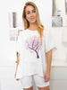 Emily t-shirt pink tree white