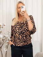 Esther shirt brown leo - Online - Mode