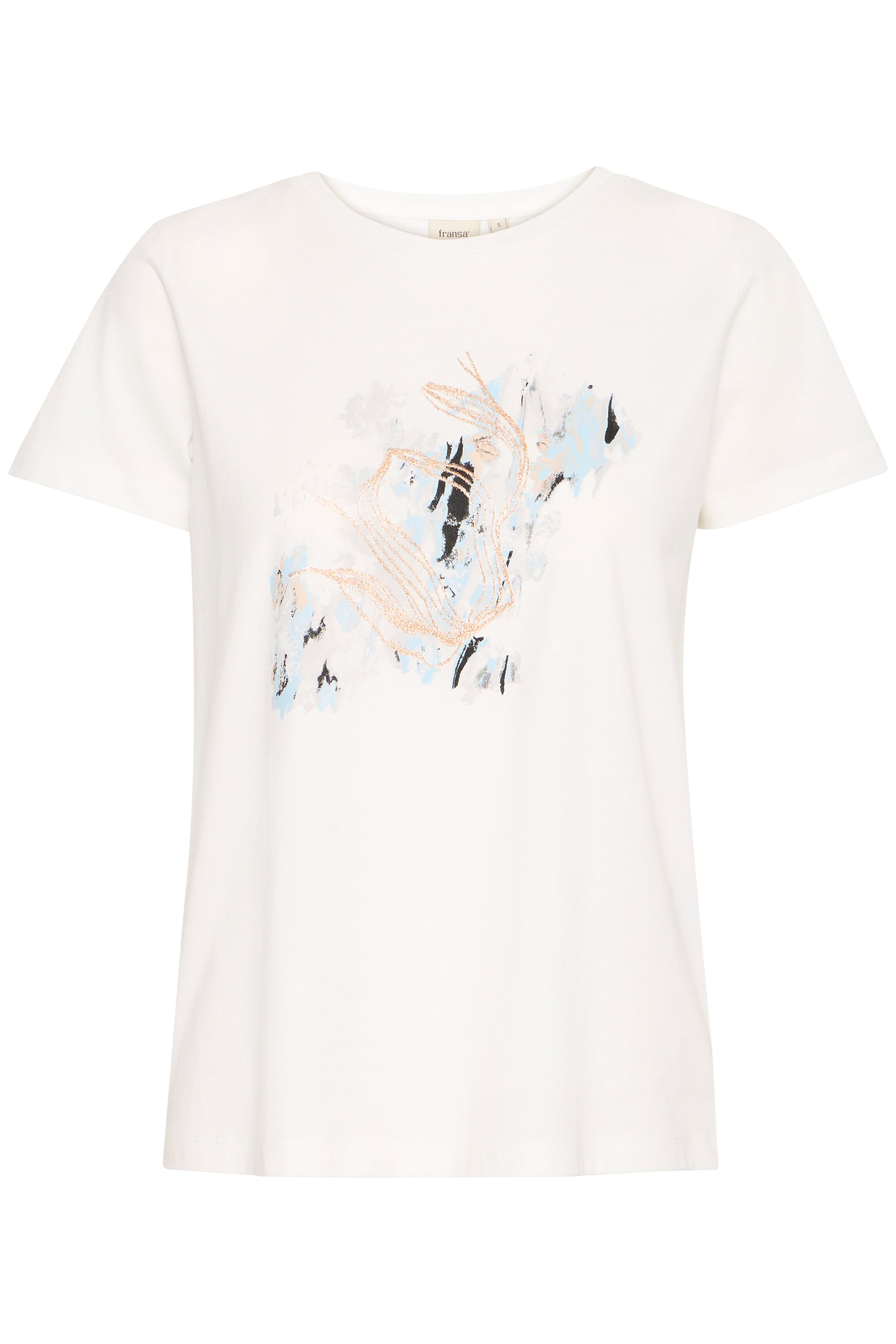 Fransa FRCreative tee 1 blanc de blanc mix - Online - Mode