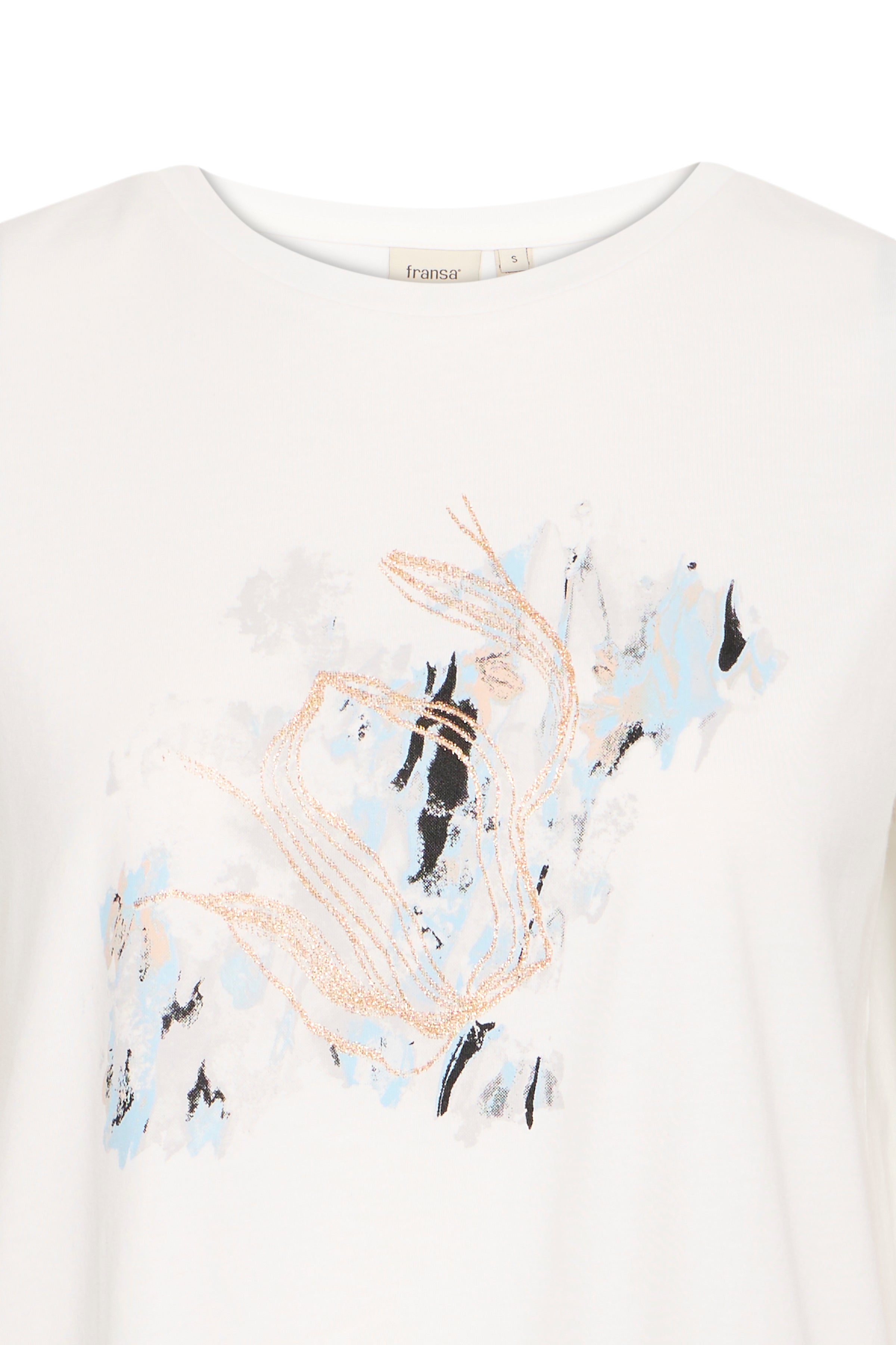 Fransa FRCreative tee 1 blanc de blanc mix - Online - Mode