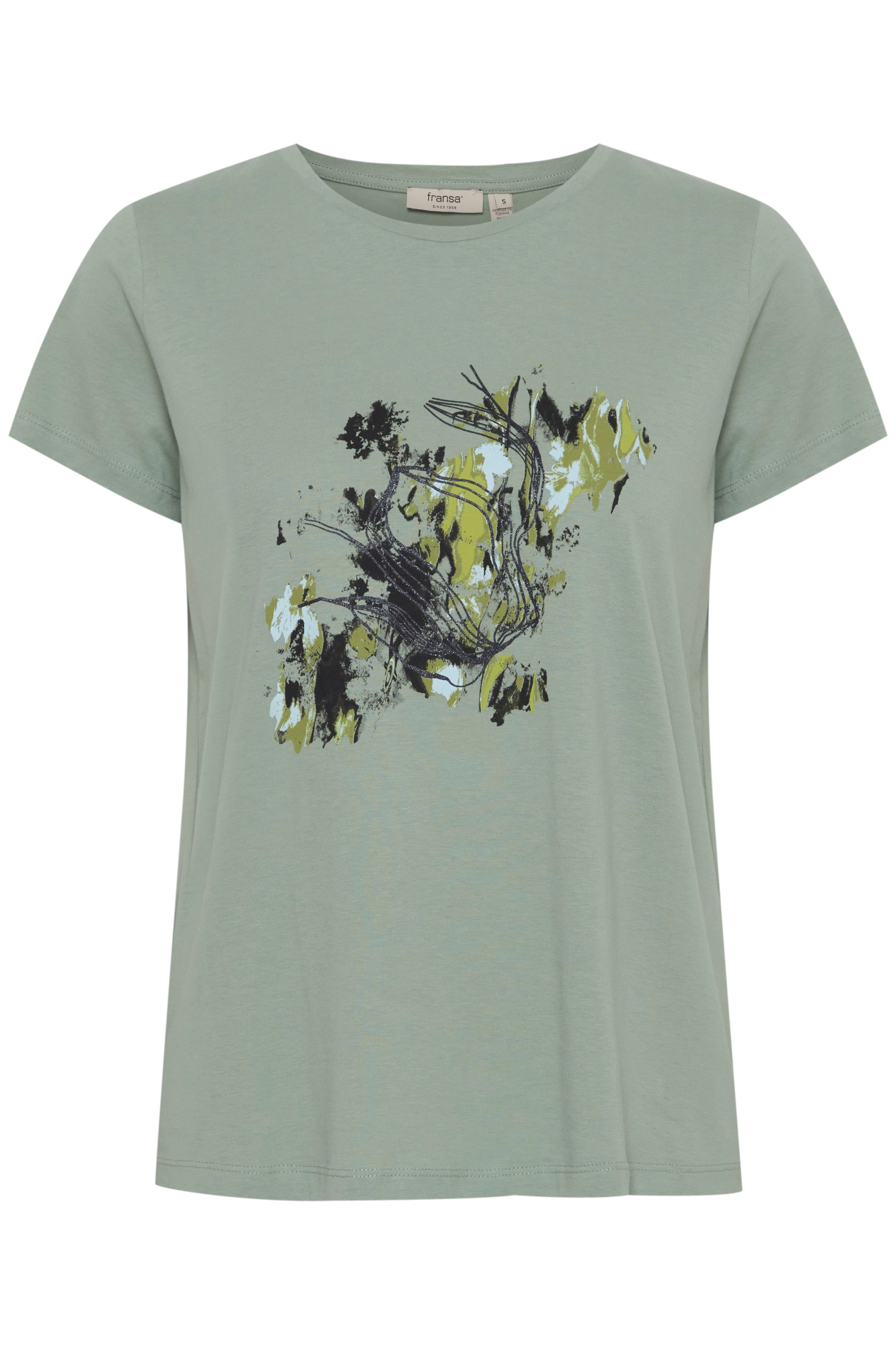 Fransa FRCreative tee 1 green bay mix - Online - Mode