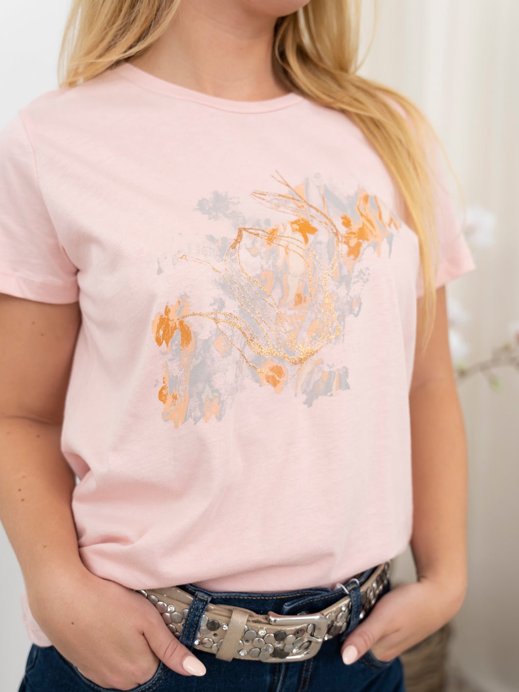 Fransa FRCreative tee 1 peachskin mix - Online - Mode
