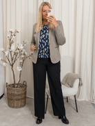 Fransa FRflowy blouse 5 navy blazer AOP - Online - Mode