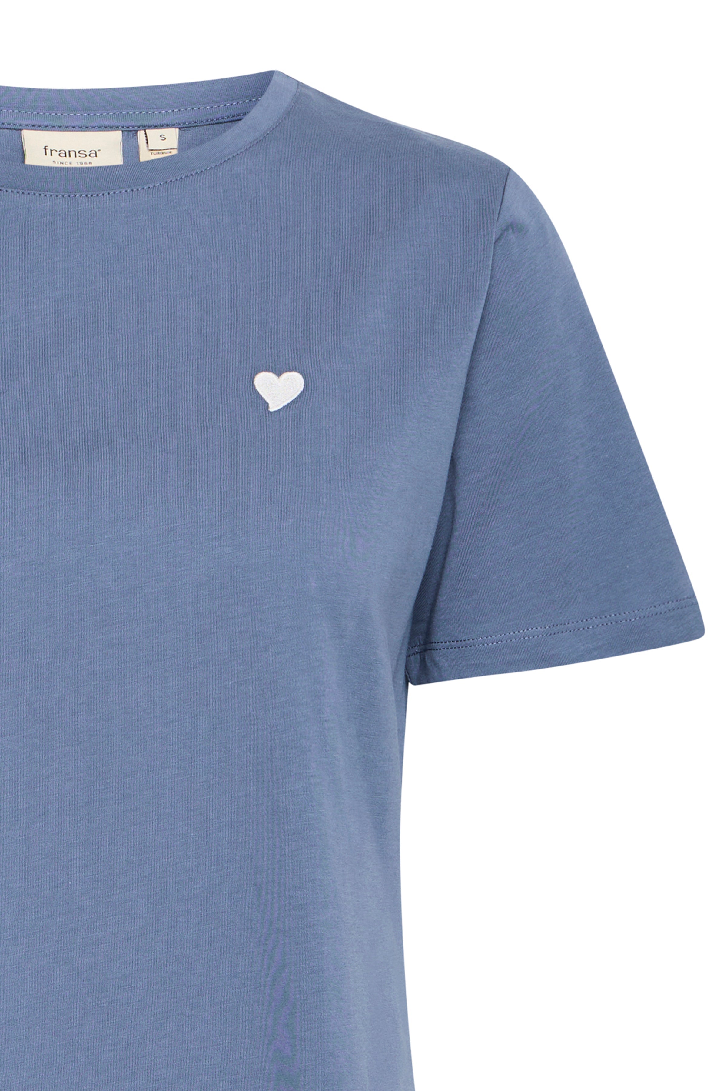 Fransa FRHeart tee 1 vintage indigo - Online - Mode