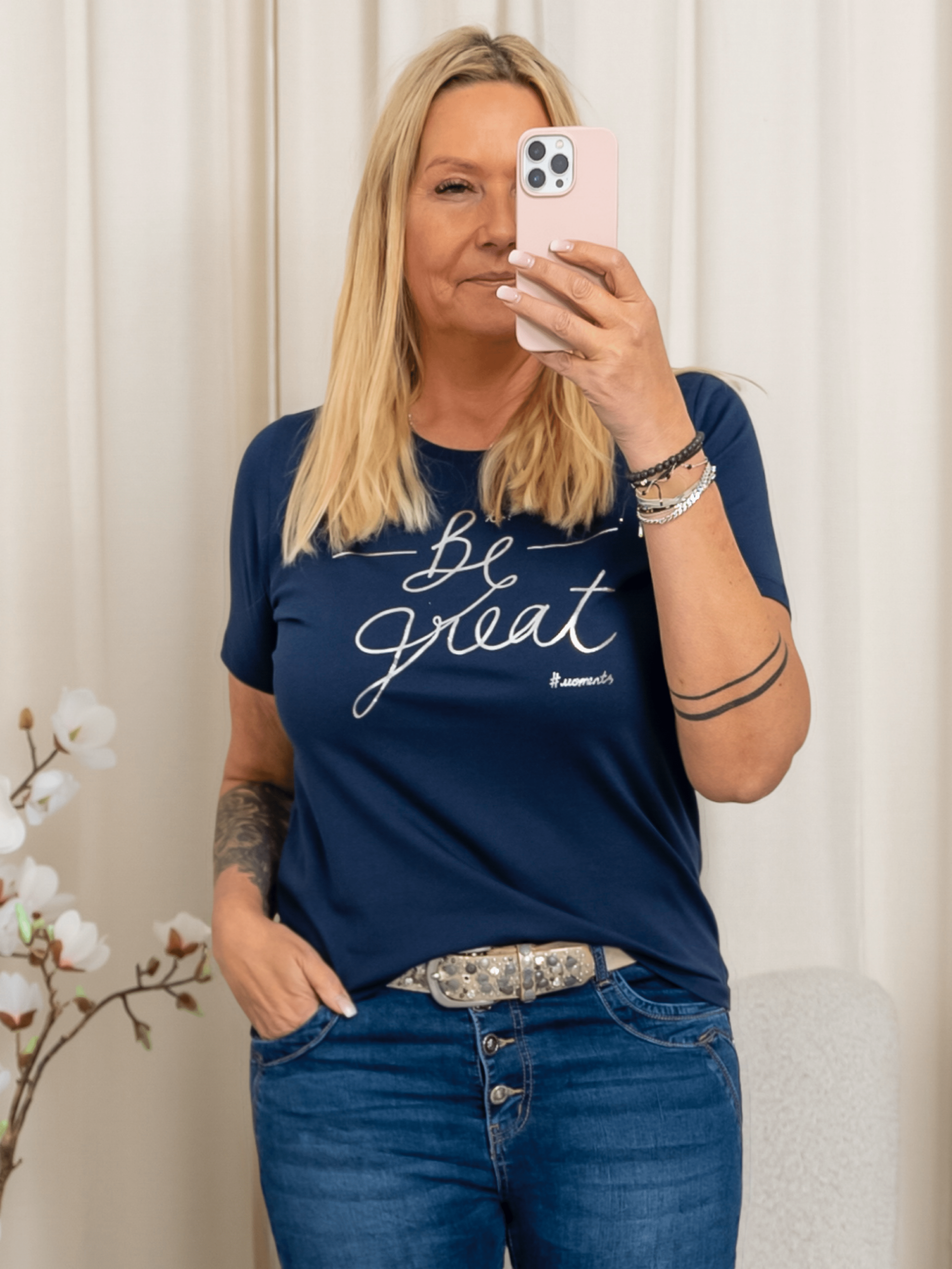 Fransa FRtorga tee 3 navy blazer mix - Online - Mode