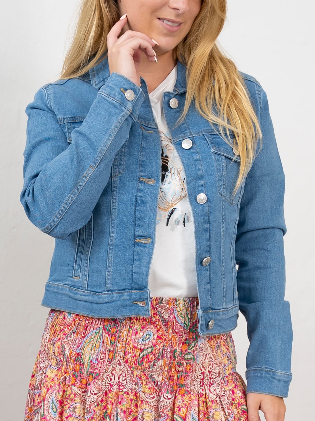 Fransa FXDenima jacket light blue denim - Online - Mode