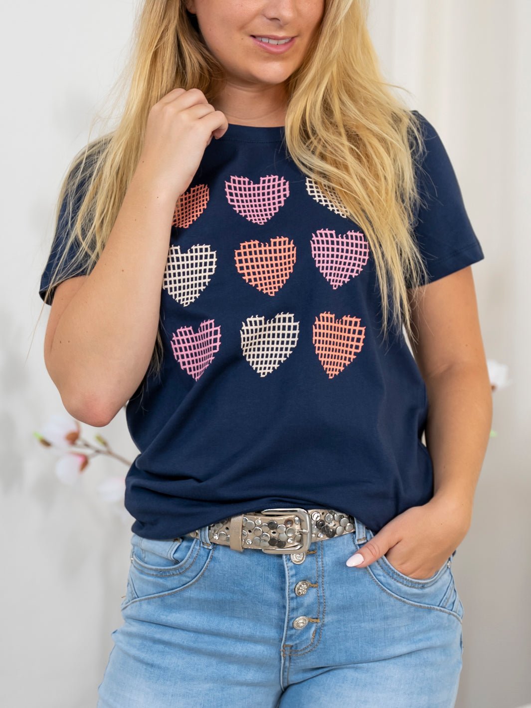 Fransa FXJeni tee 6 navy blazer mix - Online - Mode