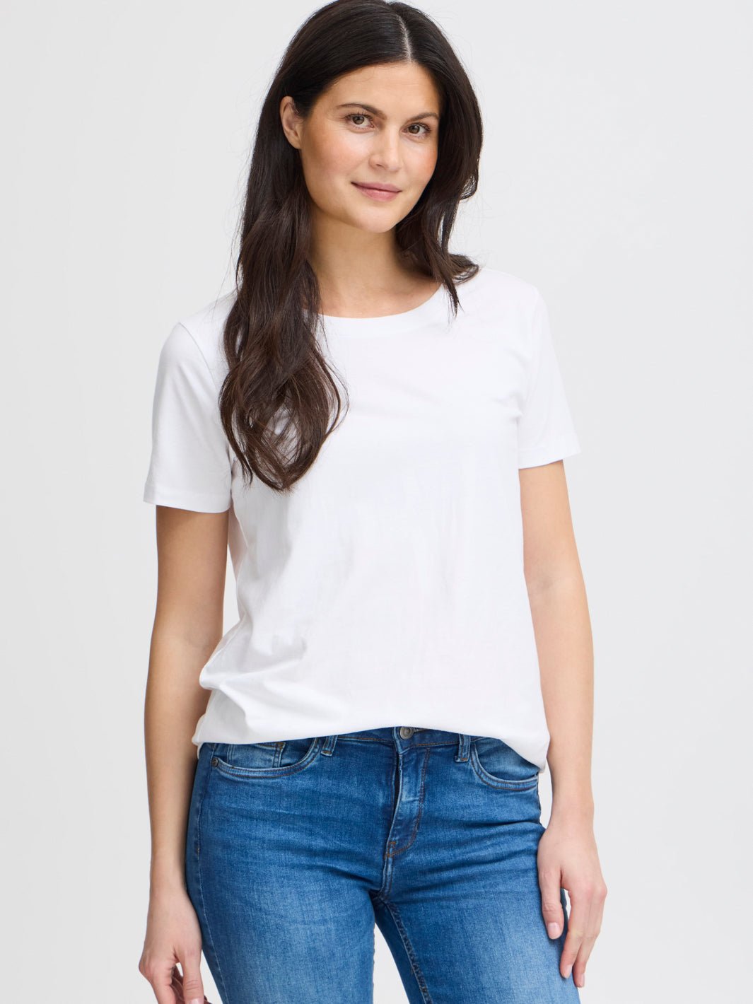 Fransa Zashoulder 1 t-shirt white - Online-Mode