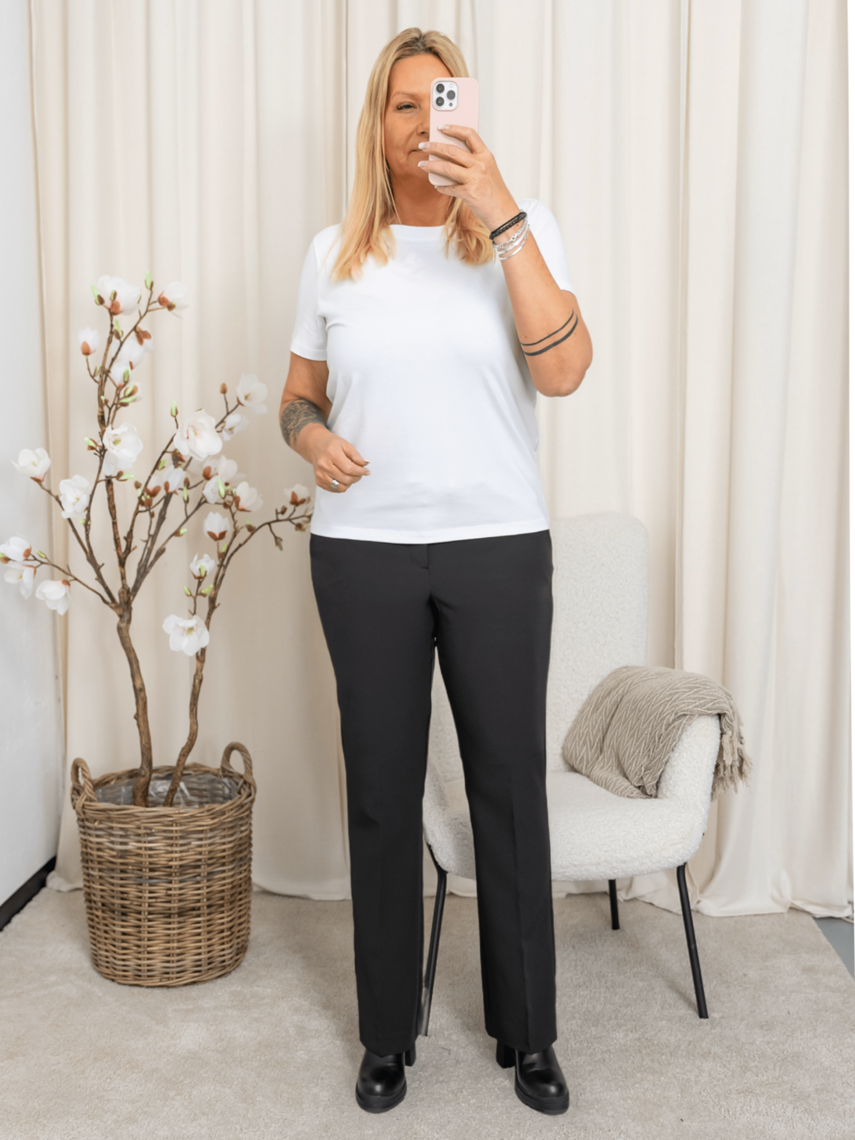 Fransa Zashoulder 1 t-shirt white - Online - Mode