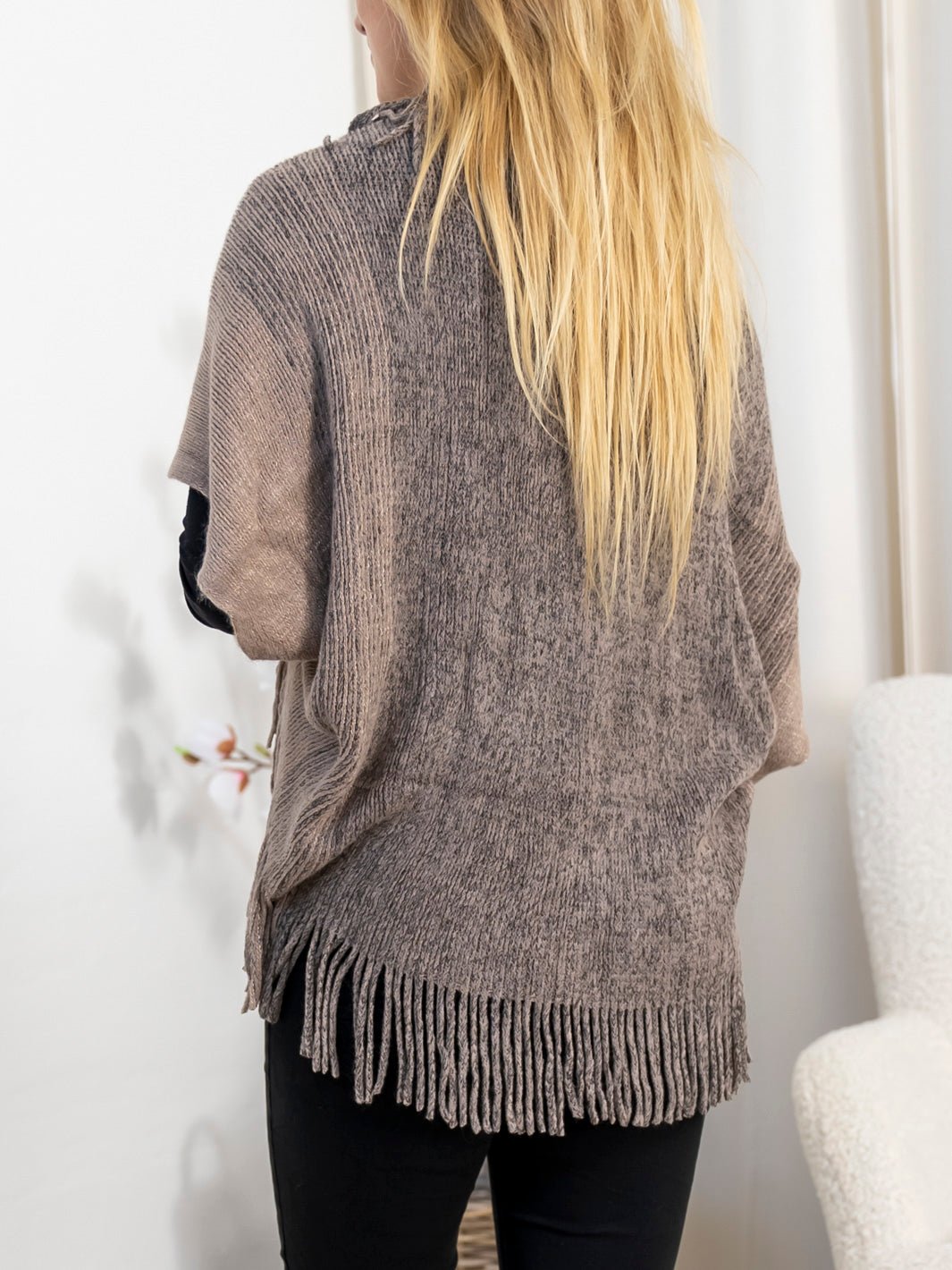 Freja poncho taupe - Online - Mode