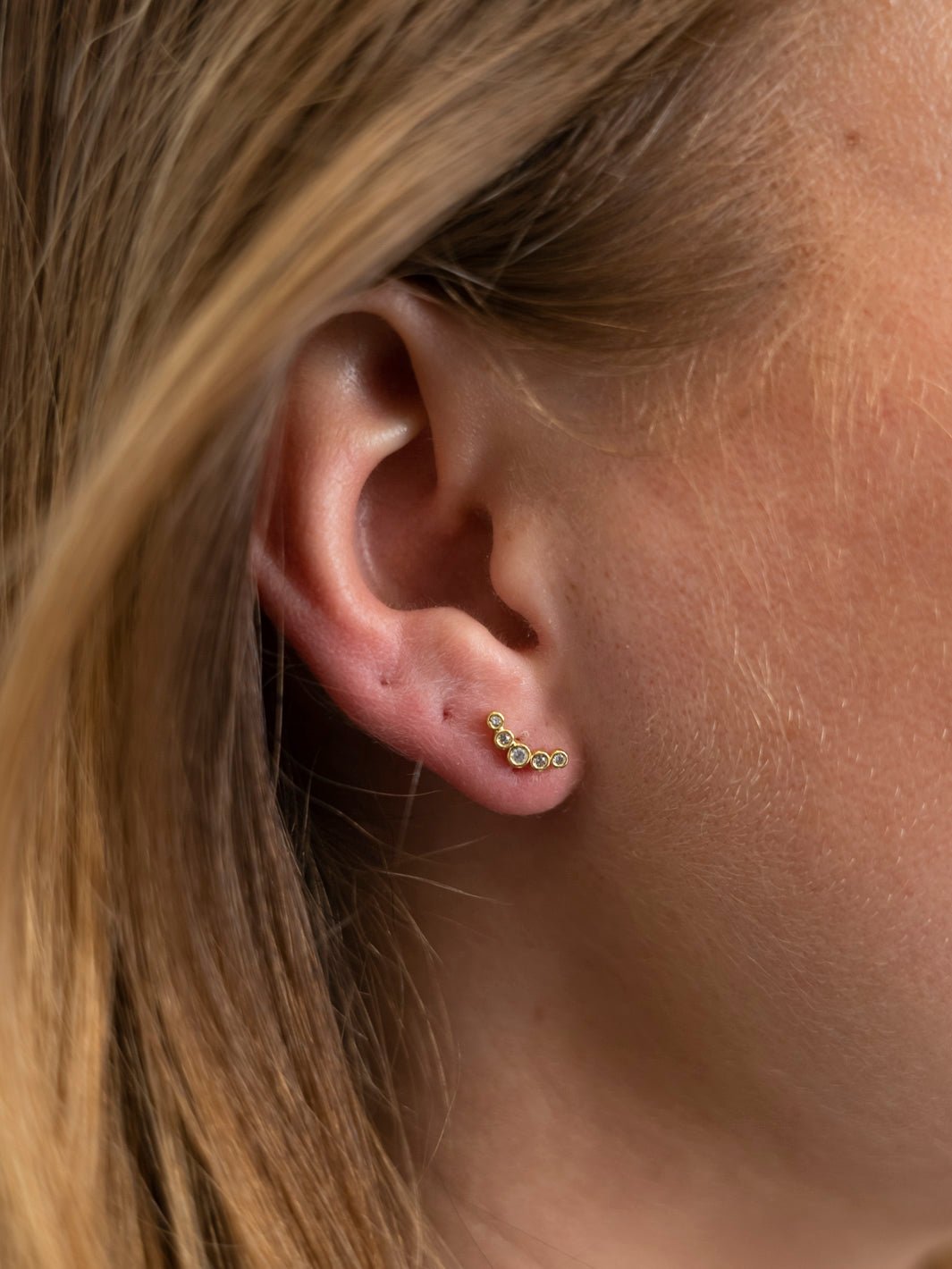Friihof+Siig 5 stone onepiece ørering forgyldt - Online - Mode