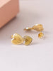 Friihof+Siig Double Heart studs forgyldt