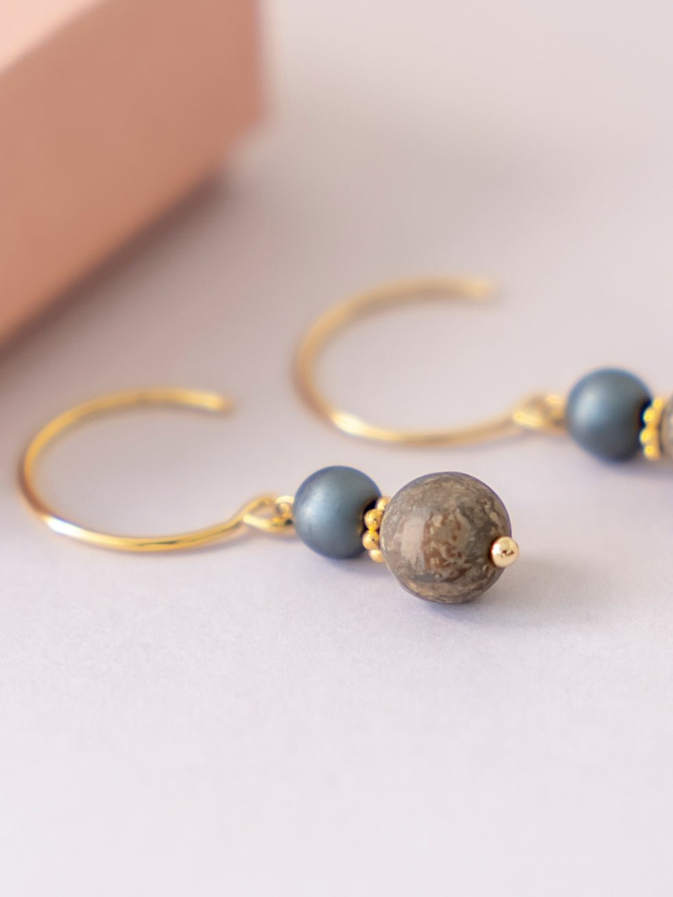 Friihof+Siig Earthly Elegance øreringe forgyldt brown - Online - Mode