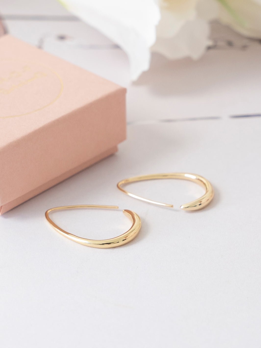 Friihof+Siig Flowy hoops forgyldt - Online - Mode