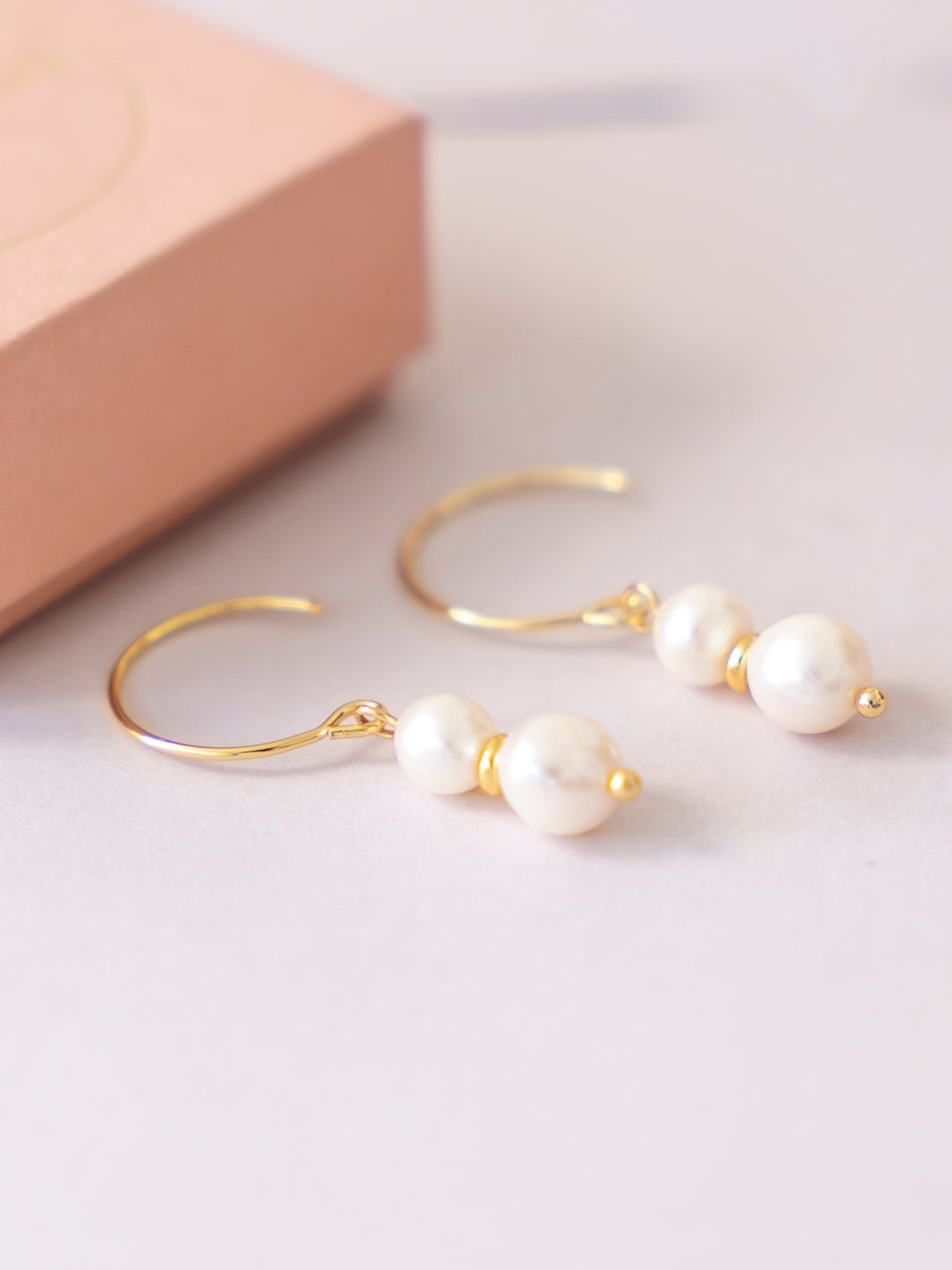 Friihof+Siig Golden Duo Pearls øreringe forgyldt - Online - Mode
