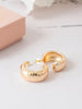 Friihof+Siig Golden Hammered Chunky hoops forgyldt