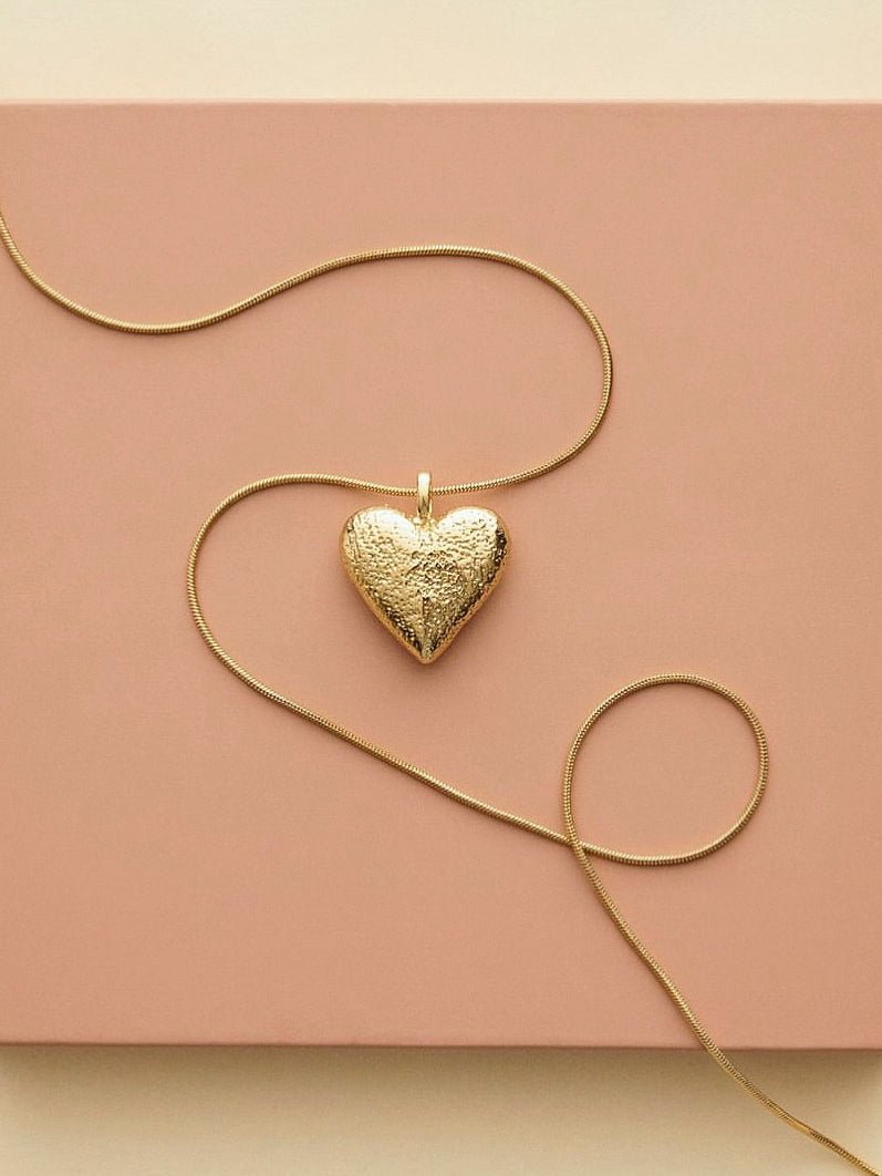 Friihof+Siig Golden Heart Delight necklace forgyldt - Online - Mode