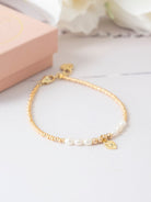 Friihof+Siig Golden Pearl Heart armbånd - Online - Mode