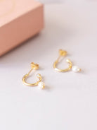 Friihof+Siig Golden Pearl Hoops forgyldt - Online - Mode