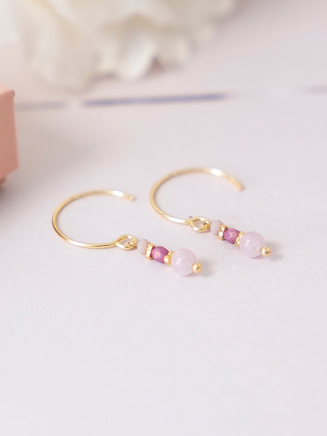 Friihof+Siig Ivy dream rose øreringe forgyldt - Online - Mode