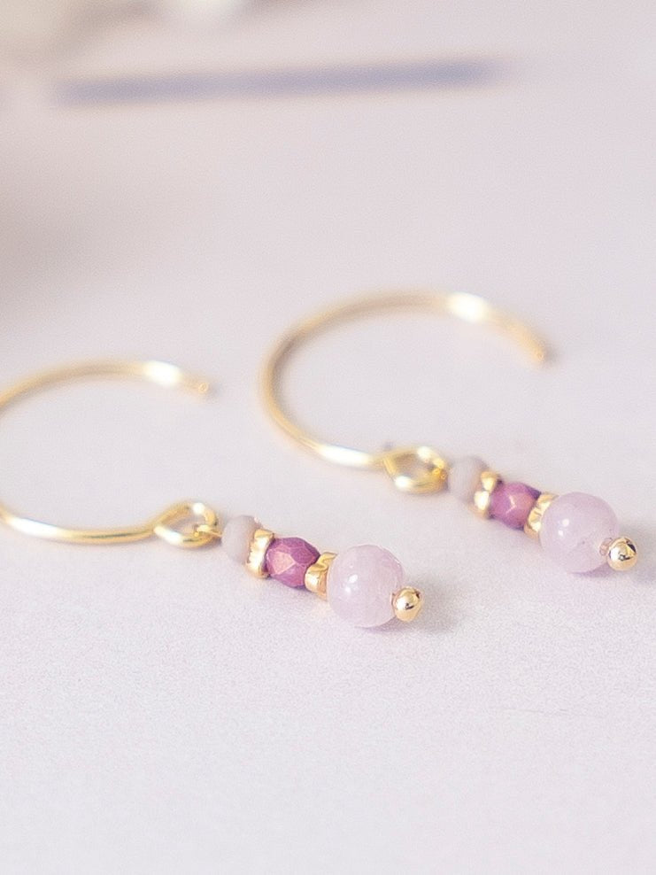 Friihof+Siig Ivy dream rose øreringe forgyldt - Online - Mode