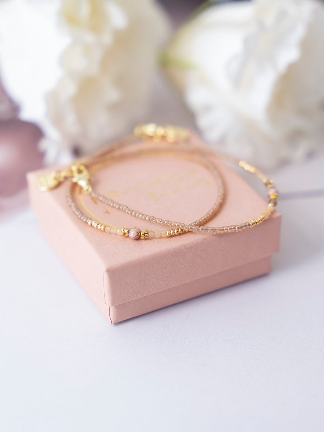 Friihof+Siig Serenity Armbånd beige/rose - Online - Mode