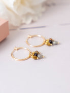 Friihof+Siig Tia pearl brown Gold hoops forgyldt - Online - Mode